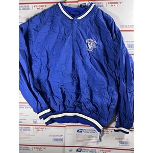 Vintage Starter University Of Kentucky Wildcat Pullover 1/4 Blue Jacket Sz XL